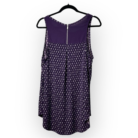 George Dark Purple Sleeveless Blouse XL - Picture 2 of 6